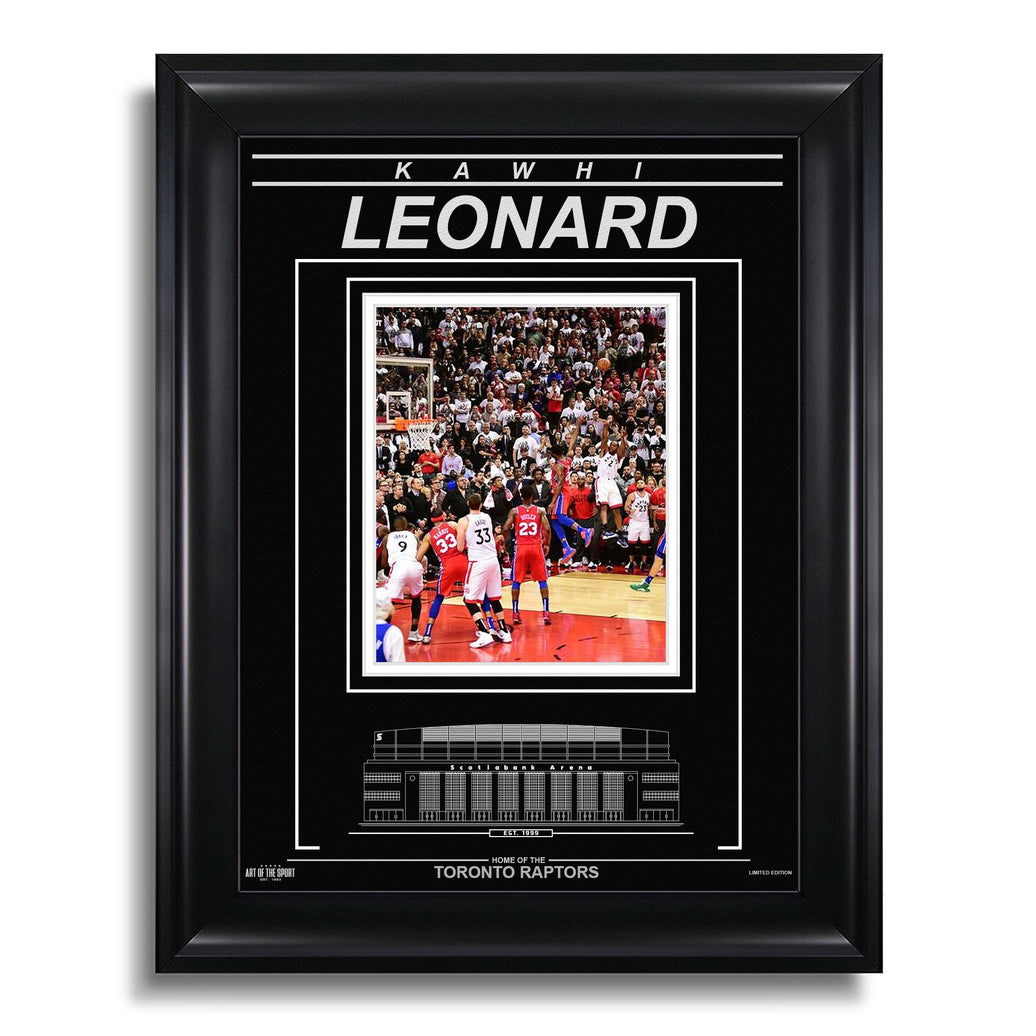 Kawhi Leonard Toronto Raptors Engraved Framed Photo - Game 7 Buzzer Beater