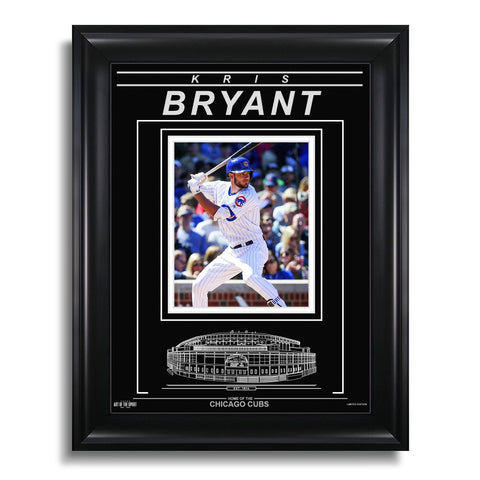 Kris Bryant Chicago Cubs Engraved Framed Photo - Action Hit