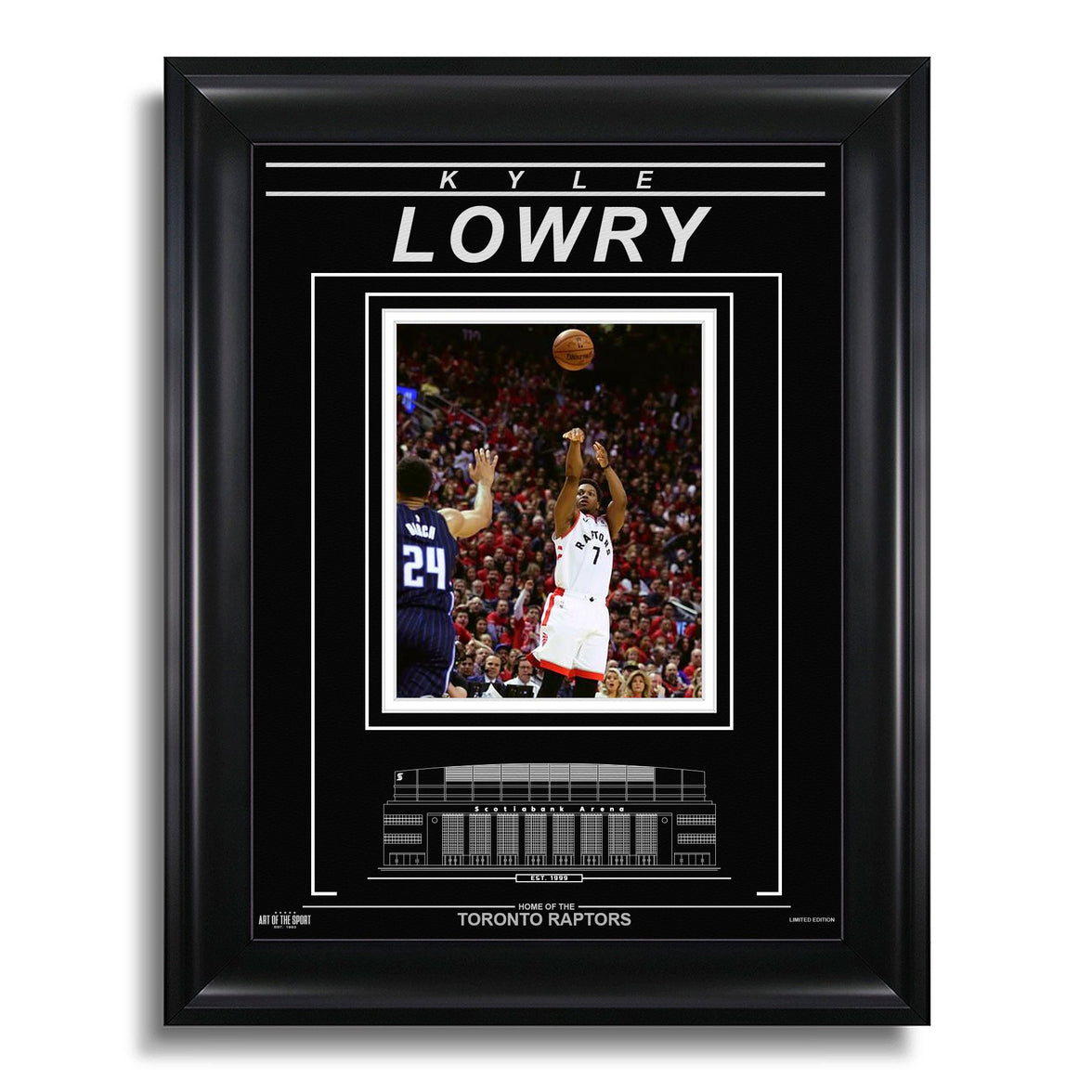 Kyle Lowry Toronto Raptors Engraved Framed Photo - Action Shot