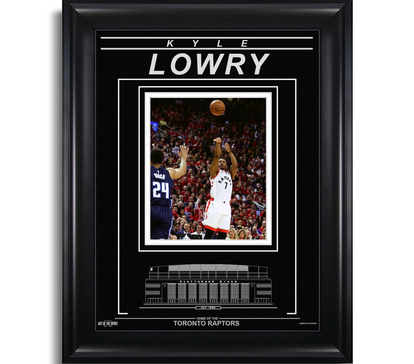 Kyle Lowry Toronto Raptors Engraved Framed Photo - Action Shot
