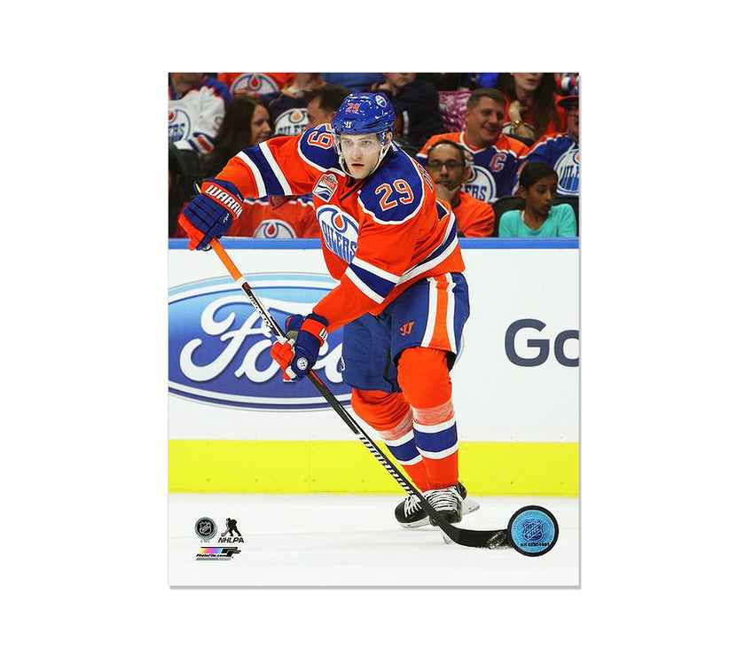 Leon Draisaitl Edmonton Oilers Engraved Framed Photo - Action Flex - Heritage Hockey™
