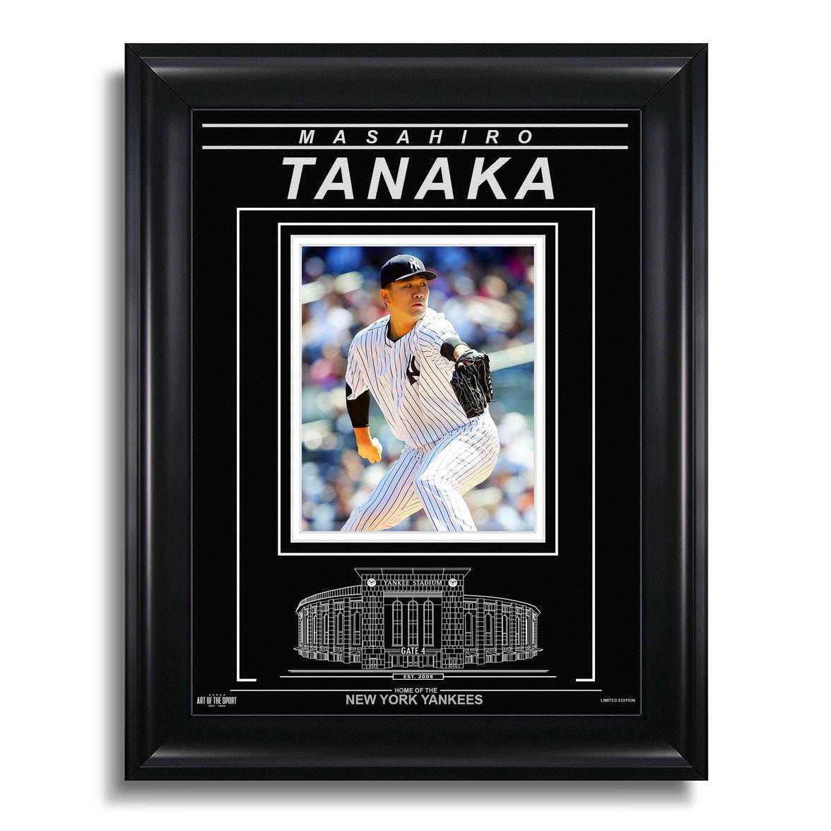 Masahiro Tanaka New York Yankees Engraved Framed Photo - Focus - Heritage Hockey™