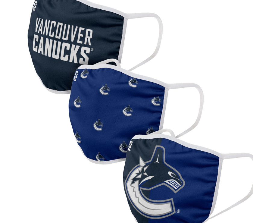 Unisex Vancouver Canucks NHL 3-pack Reusable Face Covers