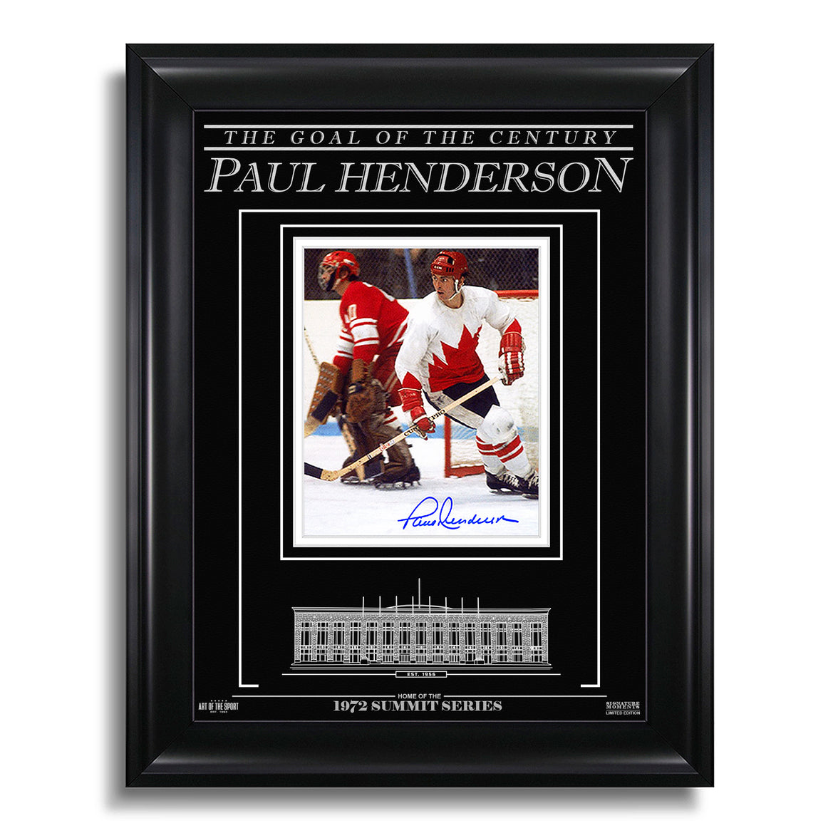 Paul Henderson Team Canada 1972 Engraved Framed Signed Photo - Focus - Heritage Hockey™