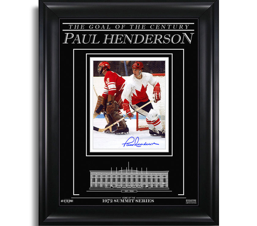 Paul Henderson Team Canada 1972 Engraved Framed Signed Photo - Focus - Heritage Hockey™