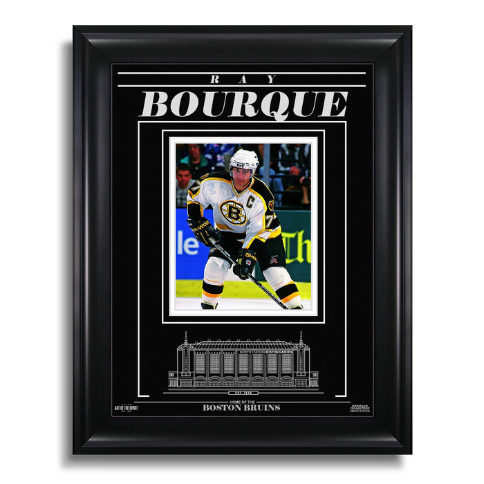 Ray Bourque Boston Bruins Engraved Framed Photo - Focus - Heritage Hockey™