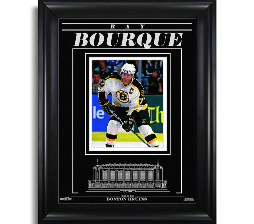 Ray Bourque Boston Bruins Engraved Framed Photo - Focus - Heritage Hockey™