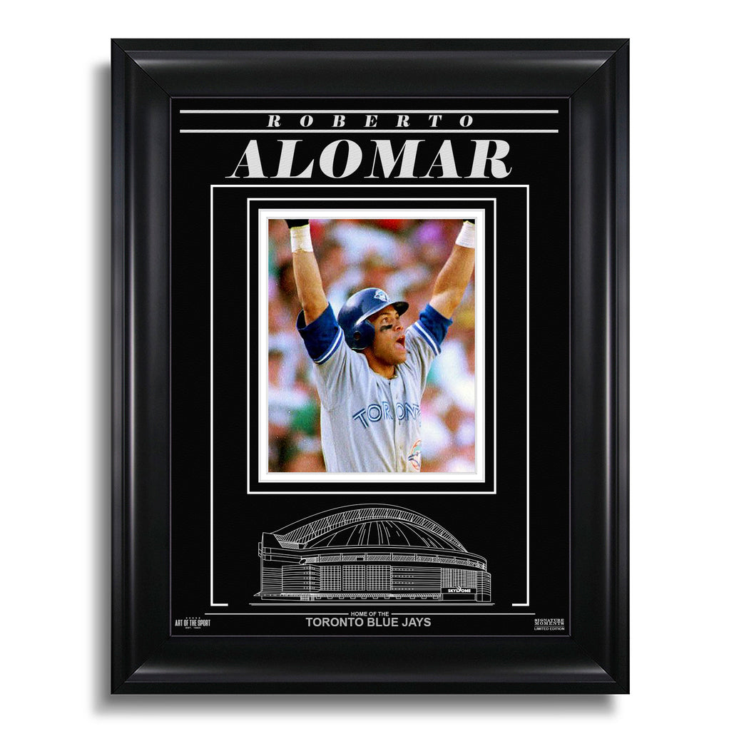 Roberto Alomar Toronto Blue Jays Engraved Framed Photo - 1992 ALCS Home Run - Heritage Hockey™