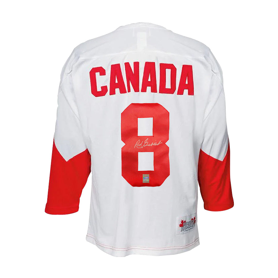 Rod Gilbert Signed Team Canada 1972 Summit Series Away White Jersey
