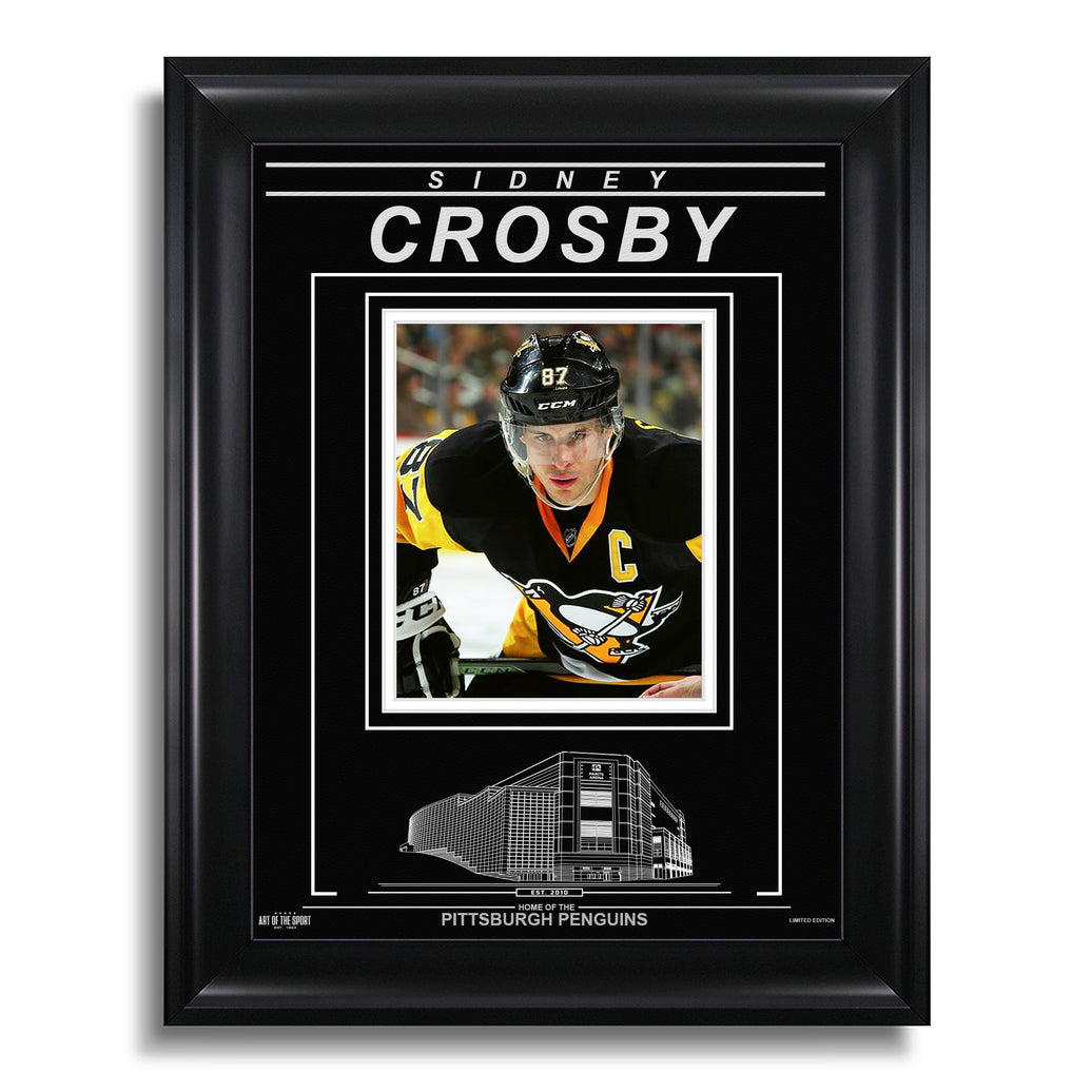 Sidney Crosby Pittsburgh Penguins Engraved Framed Photo - Closeup - Heritage Hockey™