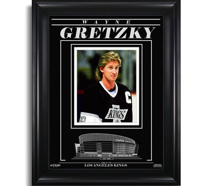 Wayne Gretzky Los Angeles Kings Engraved Framed Photo - Closeup - Heritage Hockey™