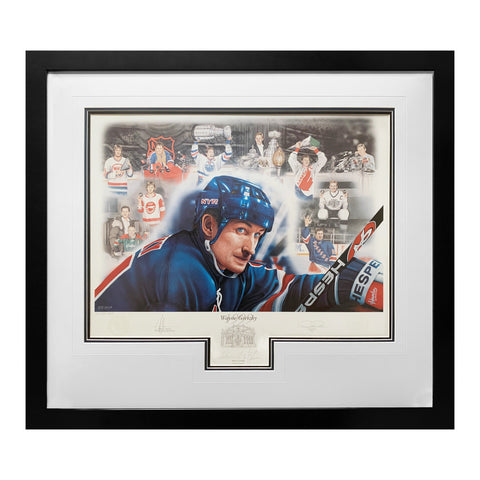 Wayne Gretzky Autographed 20th Anniversary Limited Edition 1999 HHOF Induction Print